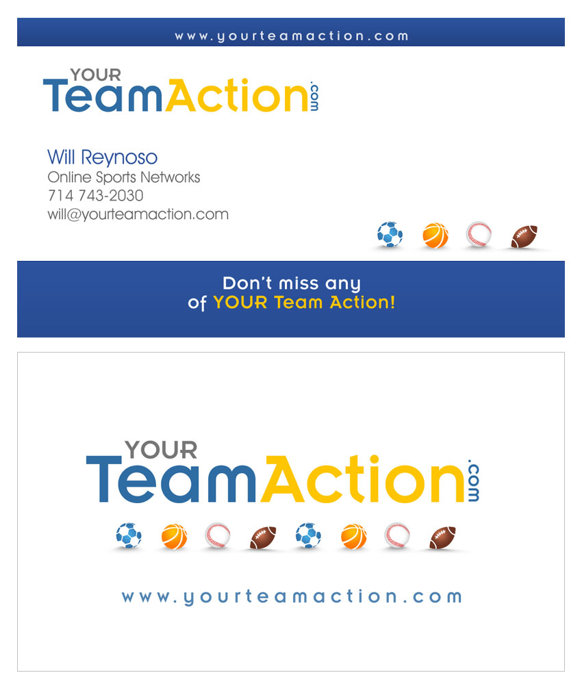 Your Team Action business cards