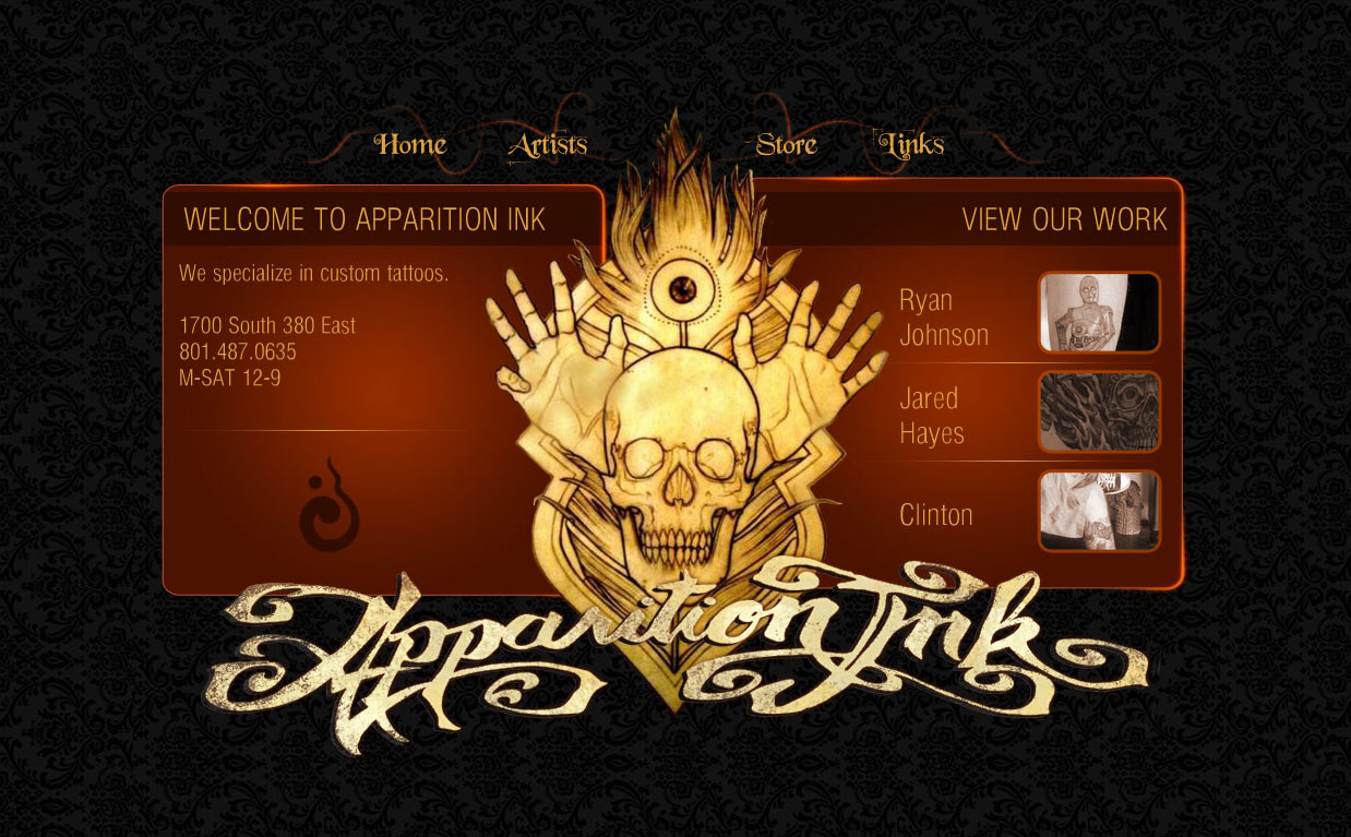 Apparition Ink site
